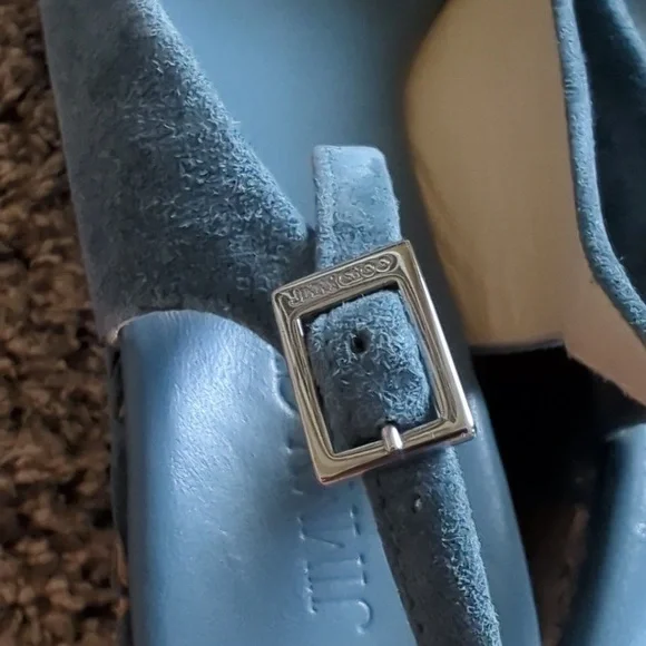 Jimmy Choo Praise Open Toe Slingback Suede Wedge size 37 - Picture 6 of 10